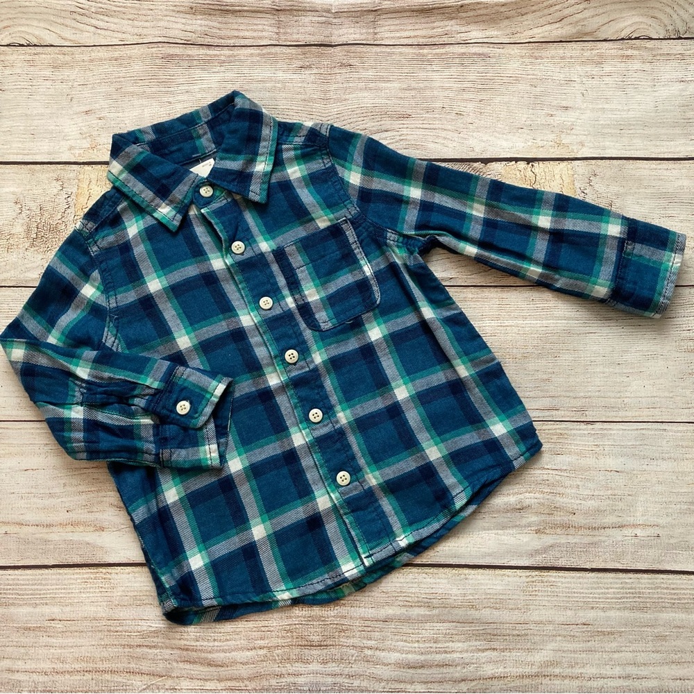 OshKosh Plaid Button Down Shirt NWT Boys 2T